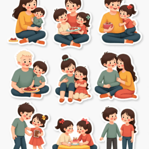 Family Life & Relationships - Sticker Sheet v4